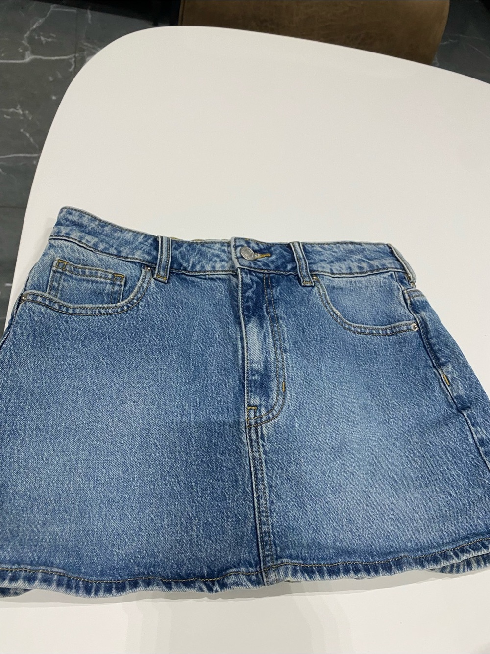 Pacific Sunwear Blue Denim Jeans with Tan Patch
